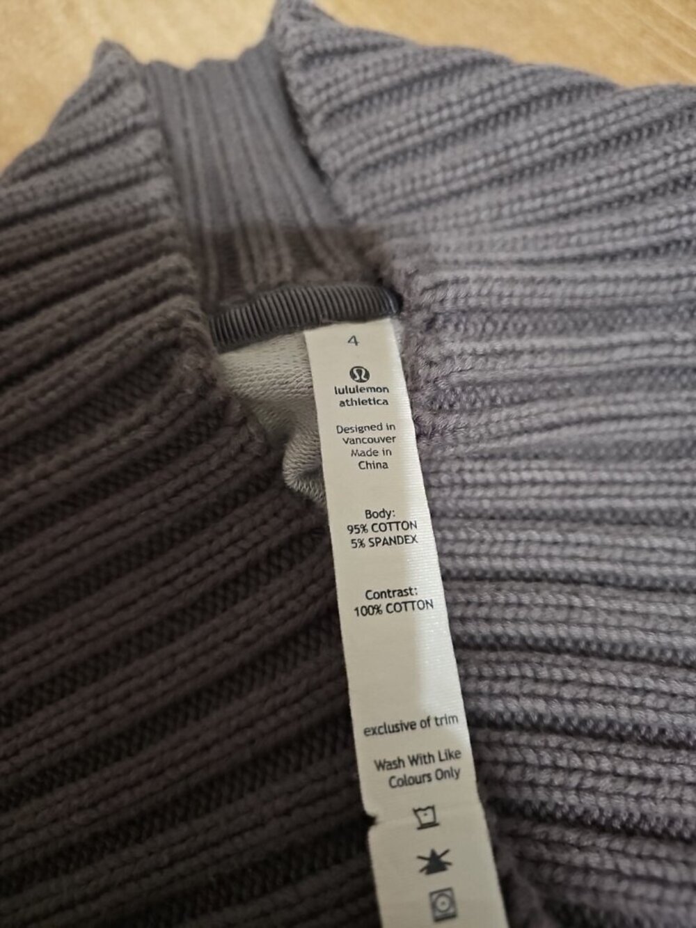 Lululemon Cardigan Sweater Wrap Bliss Break Wrap Knit Gray Size 4 - Picture 3 of 6